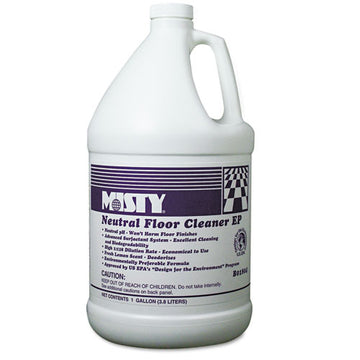 Misty® Neutral Floor Cleaner Ep, Lemon, 1 Gal Bottle freeshipping - TVN Wholesale